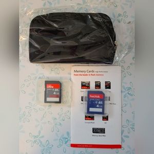 SanDisk Ultra 4 gb and SanDisk sdhc 4 gb both new with a new storage case NEW